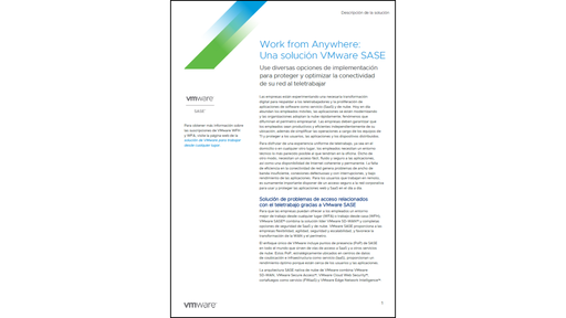 Work from Anywhere: una solución VMware SASE