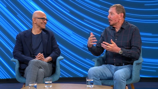 Satya Nadella y Larry Ellison