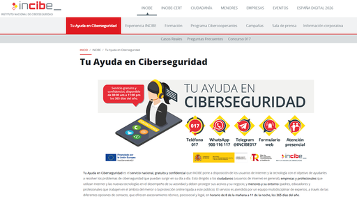 tu ayuda en ciberseguridad incibe