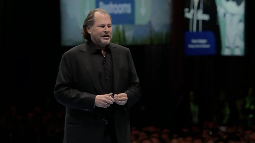 Marc Benioff, CEO de Salesforce, en Dreamforce 2024