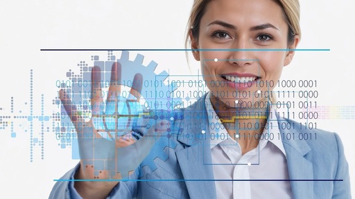 businesswoman digital