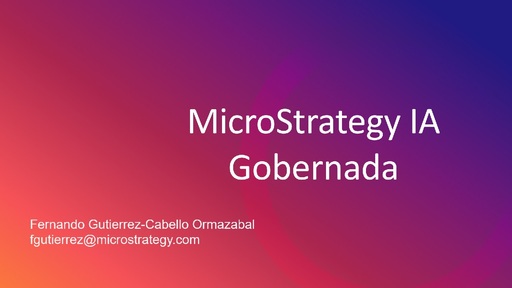 IA Gobernada MicroStrategy