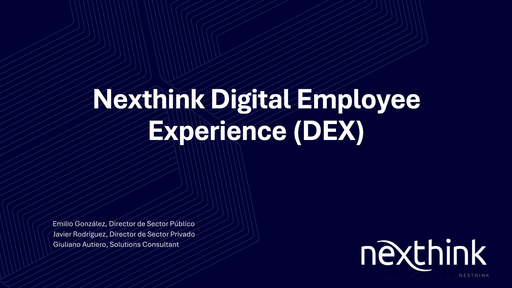 Portada Experiencia digital del empleado - Nexthink