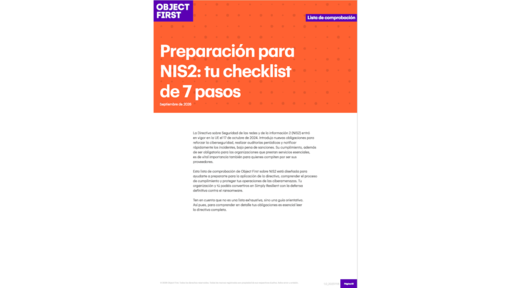 Checklist NIS2 Object First